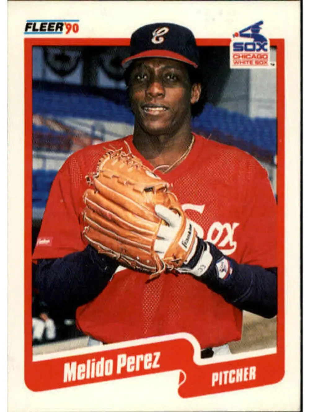 1990 Melido Perez Fleer Baseball Card #546